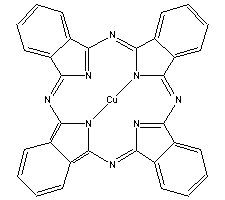 Pigment-asul-15-3-Molecular-Istraktura